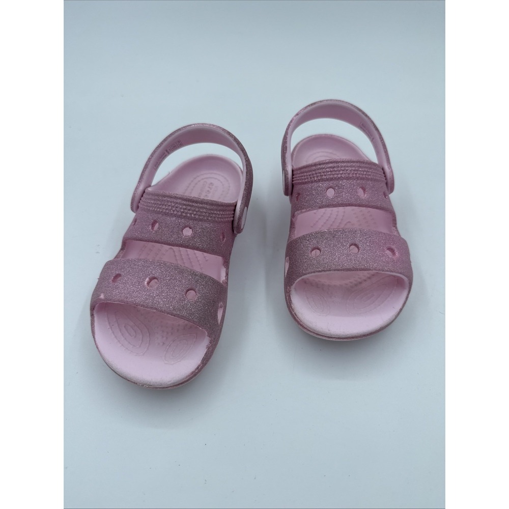 Crocs Toddler's Girls Classic Sandal Pink Milk/Glitter Size 10C